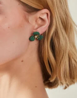Accessorize Enamel Floral Stud Earrings