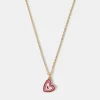 Accessorize Enamel Heart Pendant Necklace