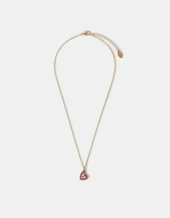 Accessorize Enamel Heart Pendant Necklace