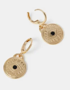 Accessorize Evil Eye Coin Drop Earrings