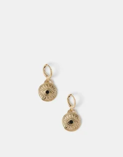 Accessorize Evil Eye Coin Drop Earrings