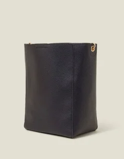 Accessorize Faux Leather Bucket Bag Black