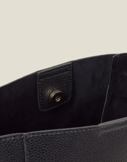 Accessorize Faux Leather Bucket Bag Black