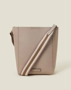 Accessorize Faux Leather Bucket Bag Nude