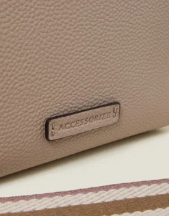 Accessorize Faux Leather Bucket Bag Nude