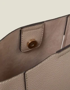 Accessorize Faux Leather Bucket Bag Nude