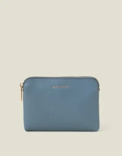 Accessorize Faux Leather Coin Purse Blue