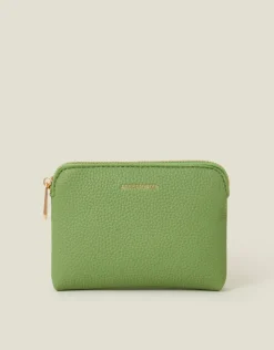 Accessorize Faux Leather Coin Purse Green