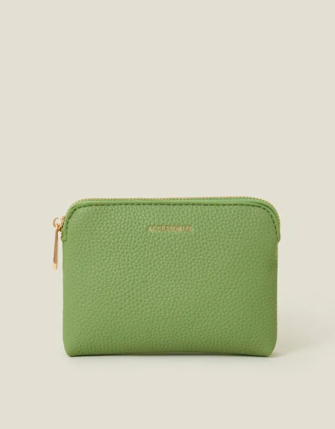 Accessorize Faux Leather Coin Purse Green