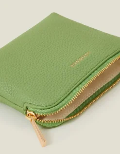 Accessorize Faux Leather Coin Purse Green