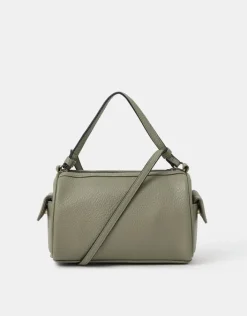 Accessorize Faux Leather Crossbody Bag Green