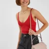 Accessorize Faux Leather Crossbody Bag Brown