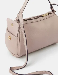 Accessorize Faux Leather Crossbody Bag Brown