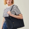 Accessorize Faux Leather Tote Bag Blue
