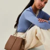 Accessorize Faux Leather Webbing Strap Crossbody Bag Tan
