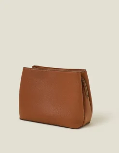 Accessorize Faux Leather Webbing Strap Crossbody Bag Tan