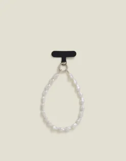 Accessorize Faux Pearl Bead Phone Wrist Strap