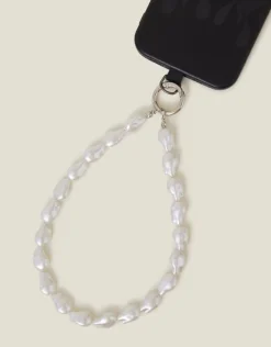 Accessorize Faux Pearl Bead Phone Wrist Strap
