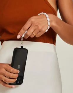 Accessorize Faux Pearl Bead Phone Wrist Strap