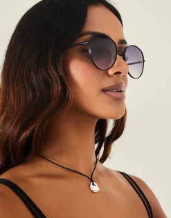 Accessorize Fine Rim Round Sunglasses