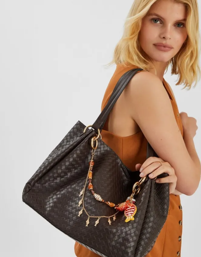 Accessorize Fish Chain Beaded Bag Charm