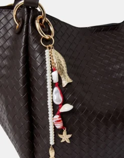 Accessorize Fish Pearl Beaded Bag Charm