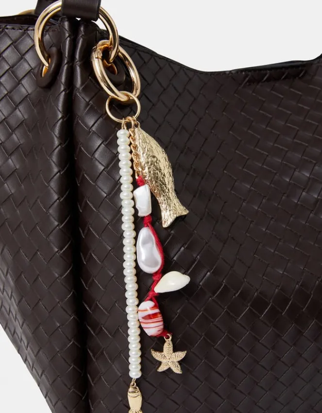Accessorize Fish Pearl Beaded Bag Charm