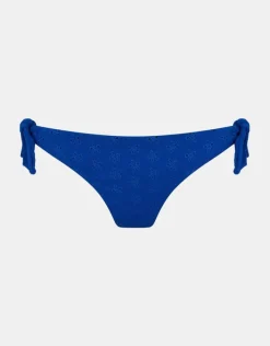 Accessorize Floral Broderie Tie Bikini Bottoms Blue