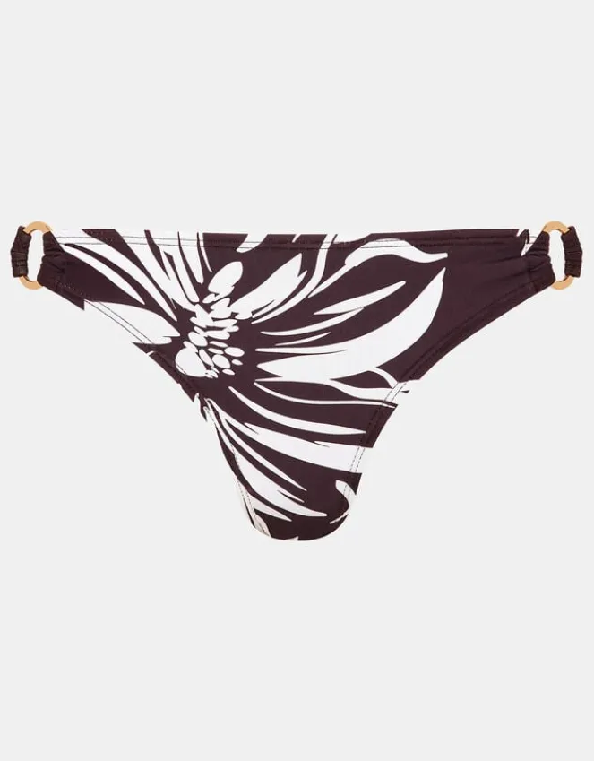 Accessorize Floral Print Bikini Bottoms Brown