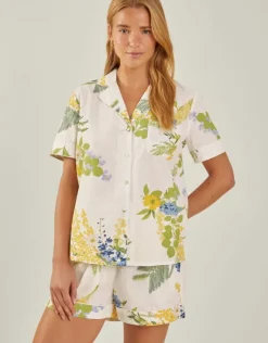Accessorize Floral Print Short Pyjamas Set Ivory