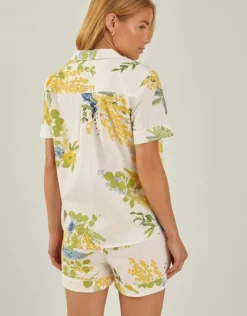 Accessorize Floral Print Short Pyjamas Set Ivory