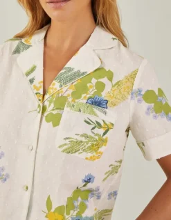 Accessorize Floral Print Short Pyjamas Set Ivory
