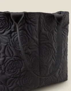 Accessorize Floral Quilted Nylon Tote Bag
