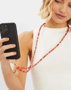 Accessorize Flower Charm Cord Phone Strap