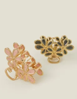 Accessorize Flower Claw Clips Set of Two