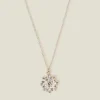 Accessorize Flower Gem Pendant Necklace