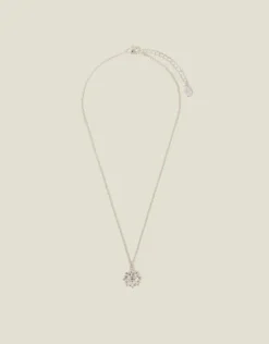 Accessorize Flower Gem Pendant Necklace