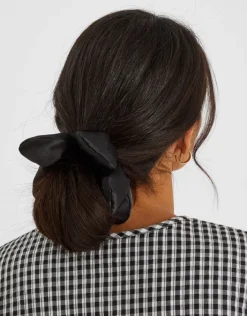 Accessorize Flower Satin Hair Scrunchie