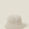 Accessorize Fluffy Bucket Hat Natural