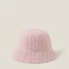 Accessorize Fluffy Bucket Hat Pink