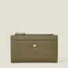 Accessorize Fold-Over Faux Leather Purse Green