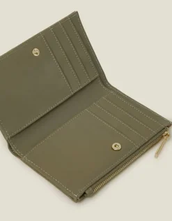 Accessorize Fold-Over Faux Leather Purse Green