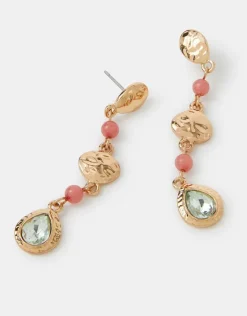 Accessorize Gem Long Drop Earrings