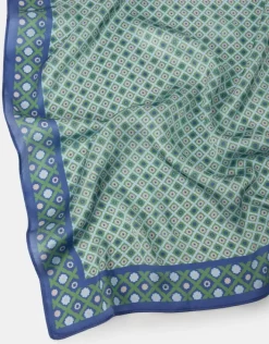 Accessorize Geometric Floral Square Satin Scarf