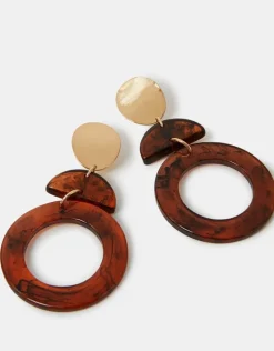 Accessorize Geometric Resin Drop Earrings