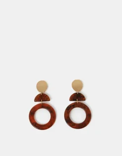 Accessorize Geometric Resin Drop Earrings
