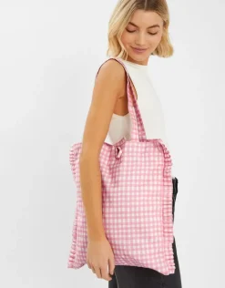 Accessorize Gingham Shopper Bag