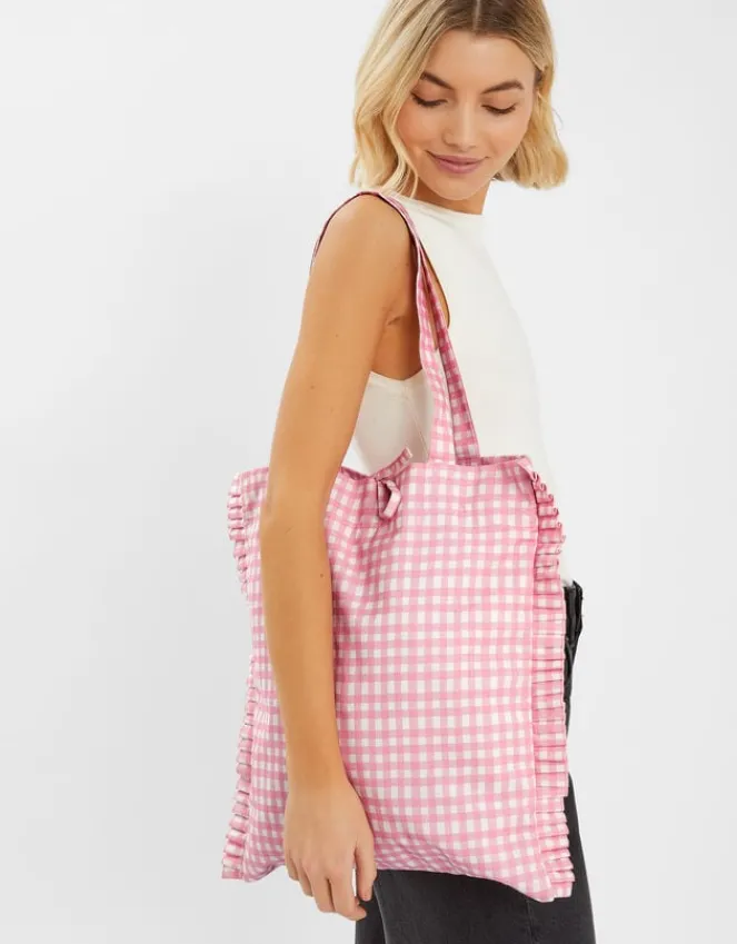 Accessorize Gingham Shopper Bag