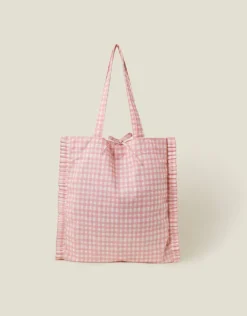 Accessorize Gingham Shopper Bag