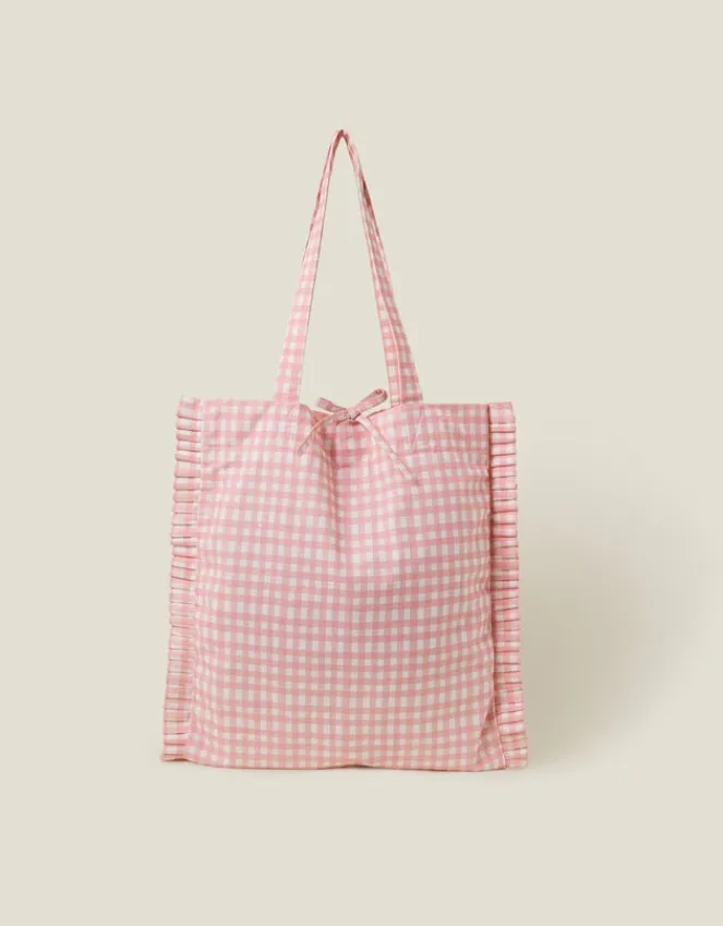 Accessorize Gingham Shopper Bag